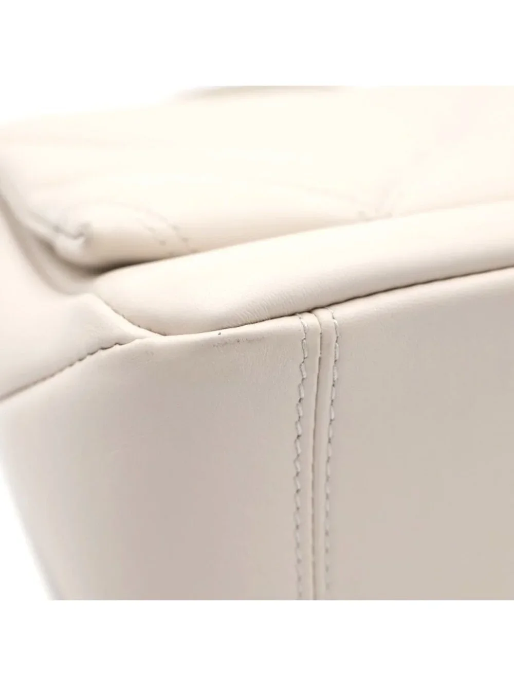 Bvlgari Serpenti Cabochon Chain Shoulder Back Leather White